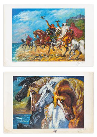 GIOVAN FRANCESCO GONZAGA (1921-2007) - Lotto unico composto da 2 opere grafiche