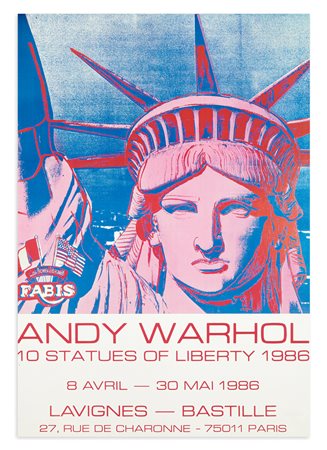 ANDY WARHOL - Andy Warhol. 10 Statues of Liberty, 1986
