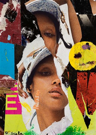 ROBERTO SCALA (1968) - Fashion Girl after Mimmo Rotella, 2019