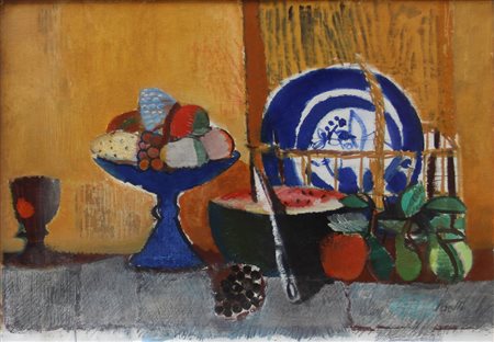 SAETTI, Bruno, Natura morta con cocomero