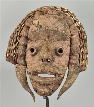 Maschera Dan - COSTA D'AVORIO maschera in legno intagliato 34x26x14 cm XX...