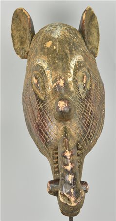 Fom Gabon - COSTA D'AVORIO maschera in legno intagliato 48x16x14 cm XX secolo...