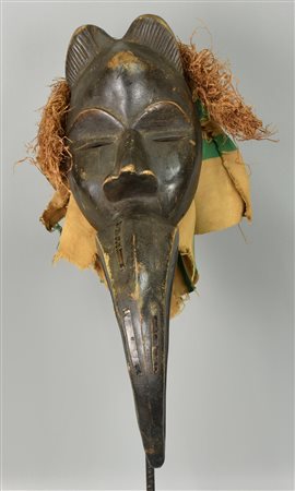 Maschera Dan - COSTA D'AVORIO maschera in legno intagliato 58x16x11 cm XX...