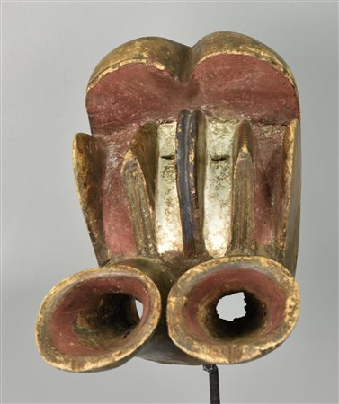 Maschera Dan Kran - COSTA D'AVORIO maschera in legno intagliato 46x22x24 cm...