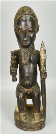 Statuetta Baule - COSTA D'AVORIO statuetta in legno intaglaito 43x12x12 cm XX...