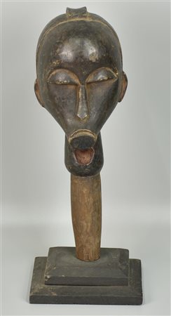 Reliquiario (guardiano) Fang - GABON reliquiario in legno intagliato 45x14x18...