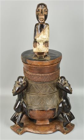 Recipiente per la divinazione Dan - COSTA D'AVORIO recipiente in legno...