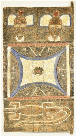 Porta Granaio Senufo - COSTA D'AVORIO porta granaio in legno intagliato 70 x...