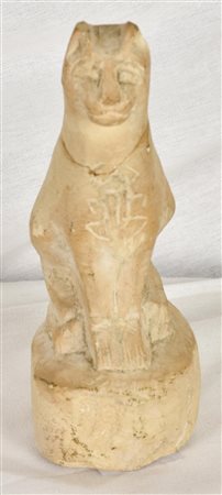SCULTURA IN PIETRA raffigurante un gatto assiso sul modello dell'antico...