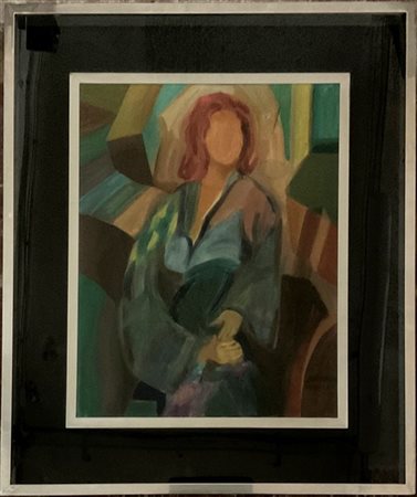 Bruno Robecchi Tavecchio "Ritratto di Anna" 
olio su tela (cm 50x40) firmato e d