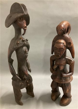 Arte africana, lotto di due sculture in legno (h max cm 68) (difetti)

Collezio