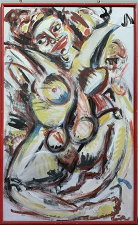 Firma indecifrata. quattro tecniche miste su carta (cm 112x67) in cornici
(dife