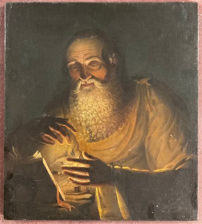 Ignoto, "San Girolamo", olio su tela (cm 56x49,5) 

(difetti)