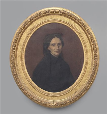 Guglielmo de Sanctis "Ritratto di donna" olio su tela (cm 72,5x61) Firmato a des