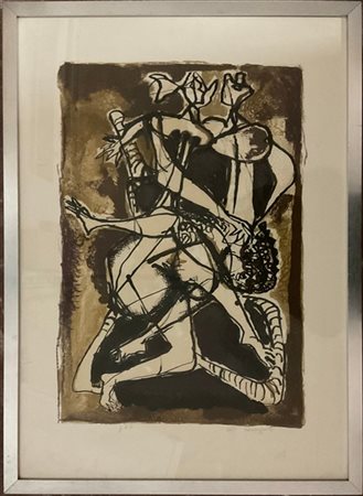 Luciano Minguzzi "Senza titolo" 
litografia - prova d'artista
cm 68x38
firmato e