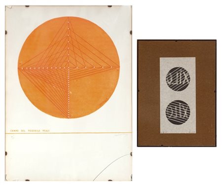 Lotto composto da una litografia ed una xilografia moderne, di autori e misure