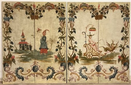 * Ignoto dell'inizio del secolo XIX "Scene orientali all'aperto con personaggi"