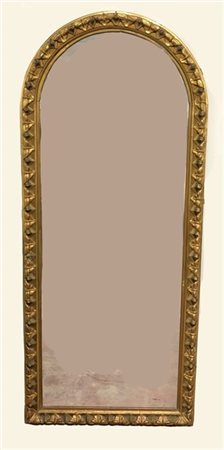 Specchiera in legno intagliato e dorato (cm 187x80) (difetti)