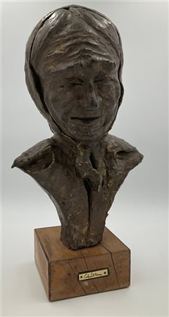 Carlo Zoli "Busto di donna anziana" 1977/1978
scultura in terracotta dipinta su
