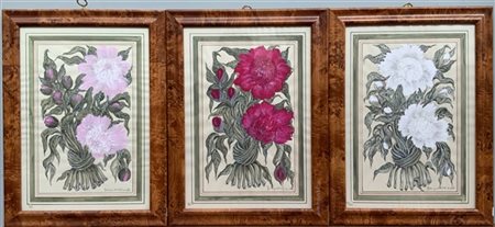 Fabrizia Debitoli Seicelli ? "Fiori" tre tecniche miste su carta (cm 50x35) In