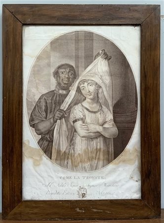 Lotto composto da tre incisioni di diverso soggetto ed epoca. In cornici (difet