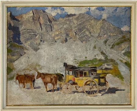 Uberto Dell' Orto "La diligenza" olio su tela (cm 52x66) In cornice 

Provenienz