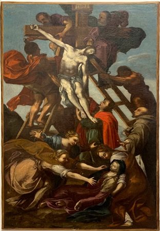 Ignoto, antico dipinto, da Federico Barocci "Deposizione" olio su tela (cm 95x6