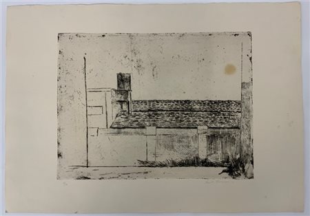 Ernesto Treccani "Senza titolo" 
acquaforte (foglio cm 35x50) numerata 12/12 e f