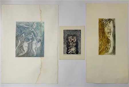 Lotto composto da una acquaforte di S Barkely e due di S. Baumgartner di divers