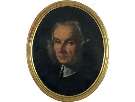 Scuola Lombarda (XVII secolo) Ritratto Olio su tela Misure 43x36 cm