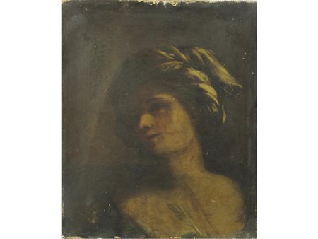 Scuola Lombarda (XVII secolo) Sibilla Olio su tela Senza cornice Misure 55x46 cm