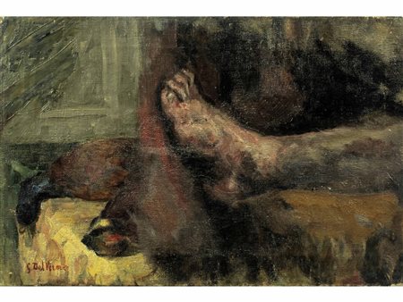 Conte Giuseppe Dal Verme (XIX secolo) Natura morta Olio su tela Firmato...