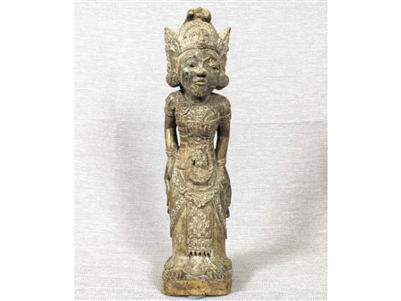 Indonesia,Bali Ballerina tradizionale Legno Tracce di policromia Altezza 57 cm