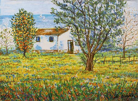 MICHELE CASCELLA, "Campagna abruzzese", 1983