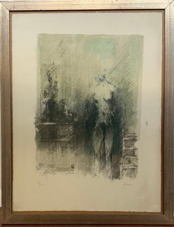 Giuseppe Ajmone "Senza titolo" 
litografia a colori
cm 61x46
numerata 68/100 e f