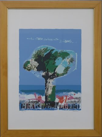 Manlio Bacosi "Grande albero" 
serigrafia a colori
cm 70x50
firmata e numerata 4