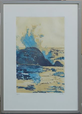 Guido Di Fidio "Senza titolo" 
acquaforte a colori
(lastra cm 50x31,5; foglio cm