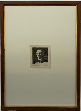 Edouard Manet (d'Apres) "Portrait of Charles Baudelaire" 
acquaforte
lastra cm 9