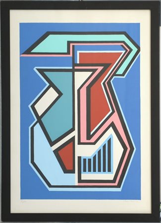 Mario Radice "Senza titolo" 
serigrafia a colori
cm 59x49
firmata e numerata 39/