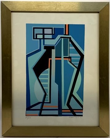 Mario Radice "Senza titolo" 
serigrafia a colori
cm 42,5x31,5
firmata e numerata