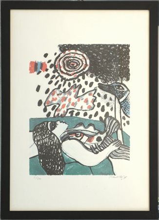 Guillaume Corneille "Senza titolo" 1975
litografia a colori
cm 49x69
firmata, da