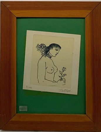 Franco Gentilini "Senza titolo" 
acquaforte
(lastra cm 12,5x10; foglio cm 14,5x1