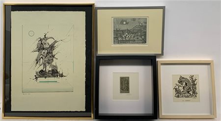 Lotto composto da sei grafiche, di soggetti, misure, tecniche e autori diversi