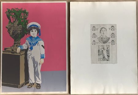 Impero Nigiani Lotto composto da un'acquaforte e una serigrafia, firmate, numera