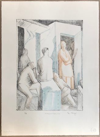 Ferruccio Ferrazzi "Viaggio tragico" 1976
litografia a colori
cm 66x46
firmata e