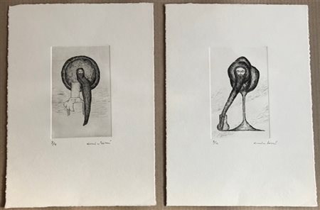 Enrico Luzzi "Senza titolo" 
due acqueforti
cm 35x25
firmate, numerate es. 3/12