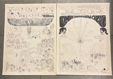 "Qui Gatta ci Cova" e "CampaCavalloCheL'ErbaCresce" anni '70
Lotto di 2 poster