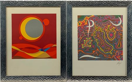 Lotto composto da due riproduzioni fotolitografiche di soggetti diversi dalle o