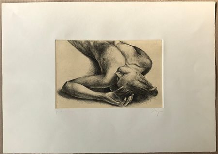 Dieter Kopp Lotto composto da due acqueforti raffiguranti nudi femminili, tiratu