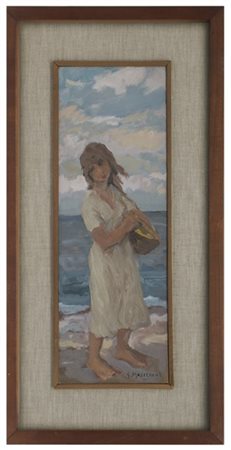 Giulio Masseroni "Senza titolo" 
olio su masonite
cm 39x13
firmato in basso a de